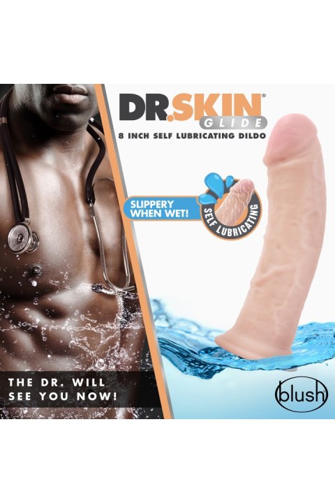 Dildo samonawilżające Blush Dr Skin 20 cm TPE Blush