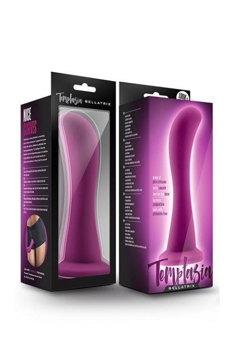 Dildo silikonowe zakrzywione Blush Temptasia Bellatrix śliwkowe 15 cm Blush