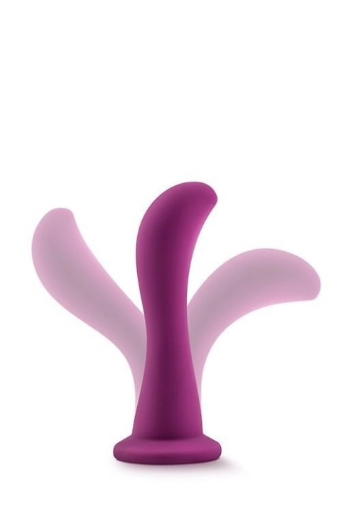 Dildo silikonowe zakrzywione Blush Temptasia Bellatrix śliwkowe 15 cm Blush