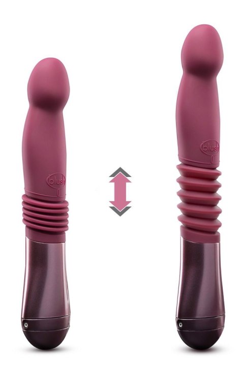Dildo z pchnięciem Temptasia Trixie winne silikonowe 25 cm Blush