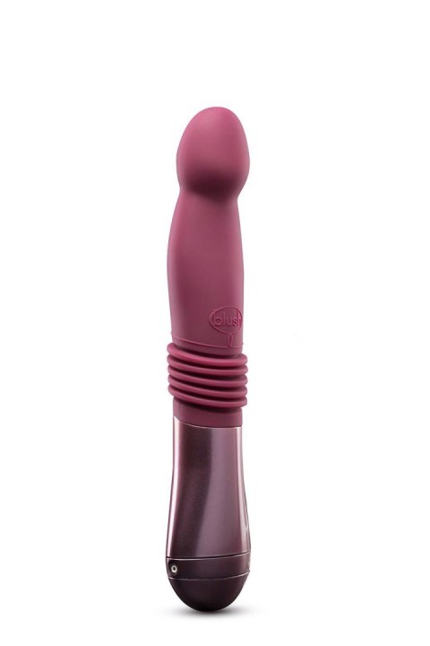 Dildo z pchnięciem Temptasia Trixie winne silikonowe 25 cm Blush