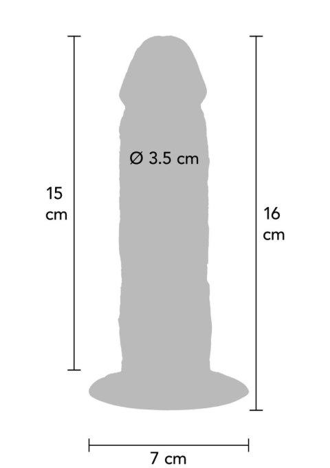 Dildo z ruchomym napletkiem ToyJoy silikonowe karmel 15 cm TOYJOY
