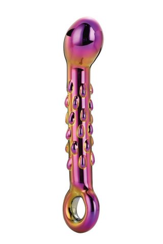GLAMOUR GLASS RIBBED G-SPOT DILDO TONGA