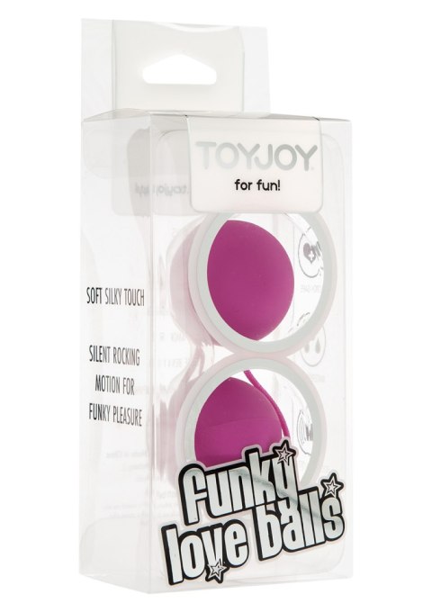 Kulki miłosne ToyJoy Funky Love Balls fioletowe ABS 3.5 cm TOYJOY