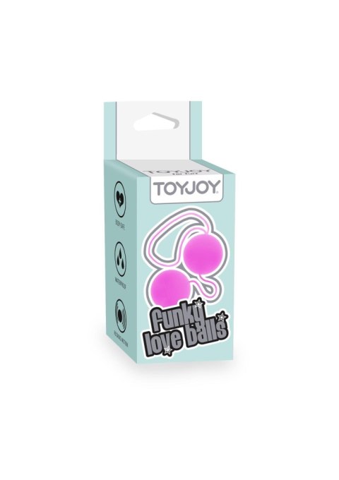 Kulki miłosne ToyJoy Funky Love Balls fioletowe ABS 3.5 cm TOYJOY