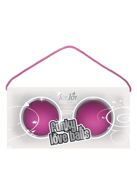 Kulki miłosne ToyJoy Funky Love Balls fioletowe ABS 3.5 cm TOYJOY