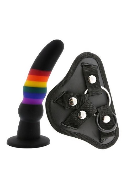 Strap on silikonowy kolorowy Dream Toys 17 cm Dream Toys
