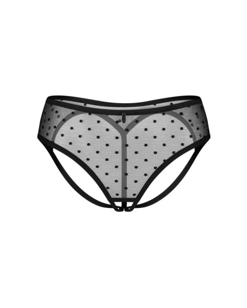 Figi otwarte Obsessive Nuites w groszki przeźroczyste L/XL Obsessive