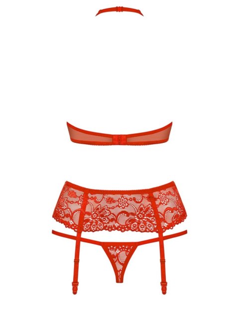 Komplet bielizny Obsessive koronkowy trzyczęściowy L XL Obsessive