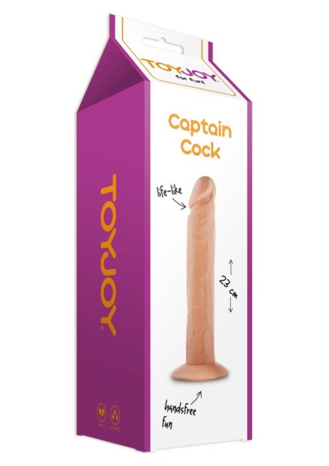 Dildo realistyczne Captain Cock ToyJoy cieliste 23 cm TOYJOY