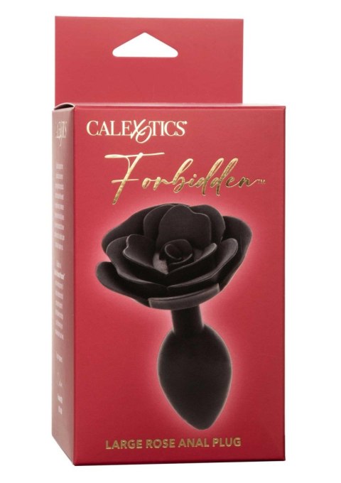 Large Rose Anal Plug Black SCALA