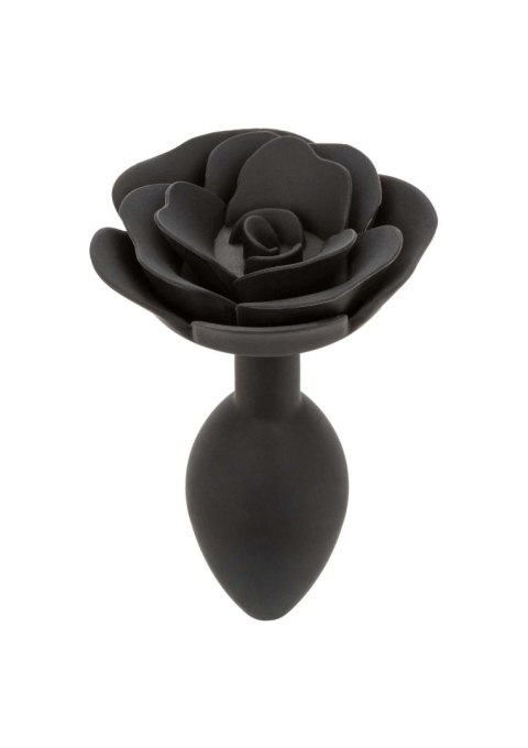 Large Rose Anal Plug Black SCALA