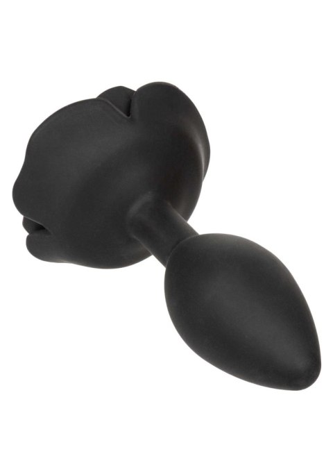 Large Rose Anal Plug Black SCALA