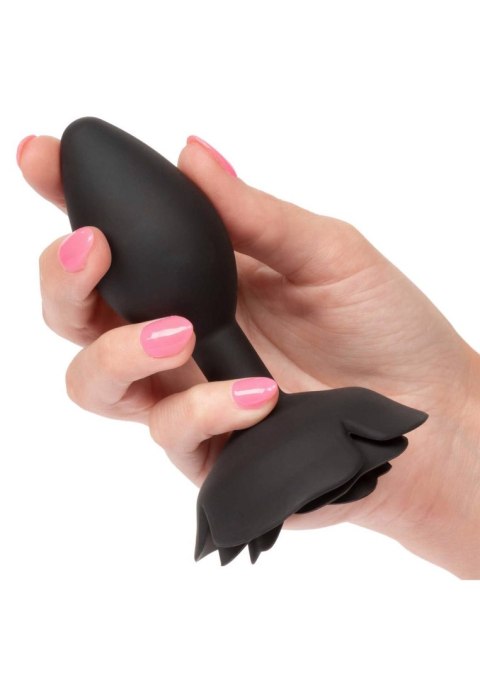 Large Rose Anal Plug Black SCALA