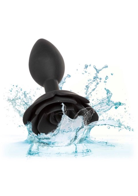 Large Rose Anal Plug Black SCALA