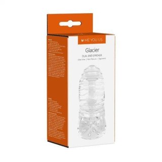 Masturbator- Me You Us Glacier Dual End Stroker Male Masturbator Transparent ABS - Intimate Distribution (dystrybutor)