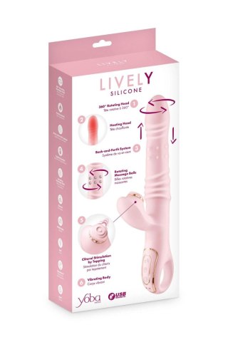 Wibrator króliczek Yoba Lively podgrzewany różowy USB Yoba