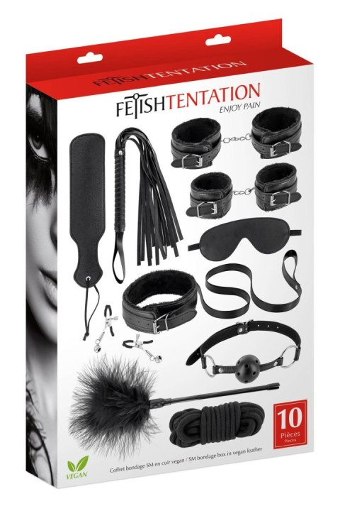 Zestaw bondage Fetish Tentation 10 części wegańska skóra Fetish Tentation