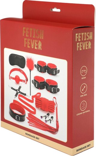 Fetish Fever - Bondage Set - 10 pieces - Red/Black Intimate Distribution