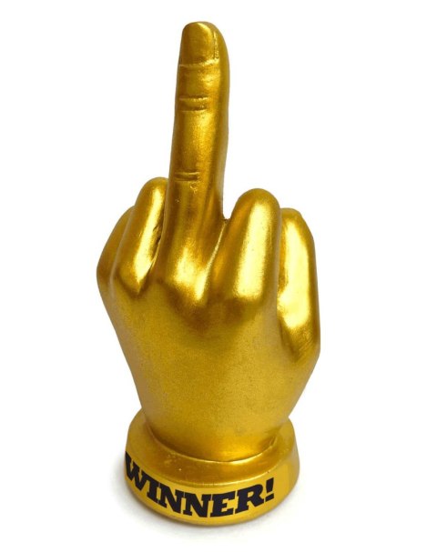 Golden F-U Finger Trophy LITTLE GENIE PRODUCTIONS
