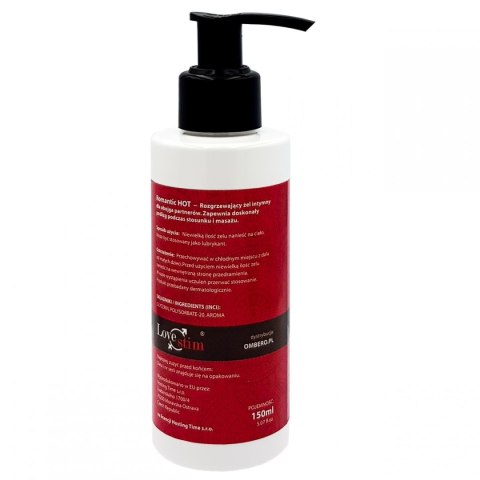 HOT ROMANTIC 150ml ROZGRZEWAJĄCO STYMULUJĄCY ŻEL DO MASAŻU LoveStim