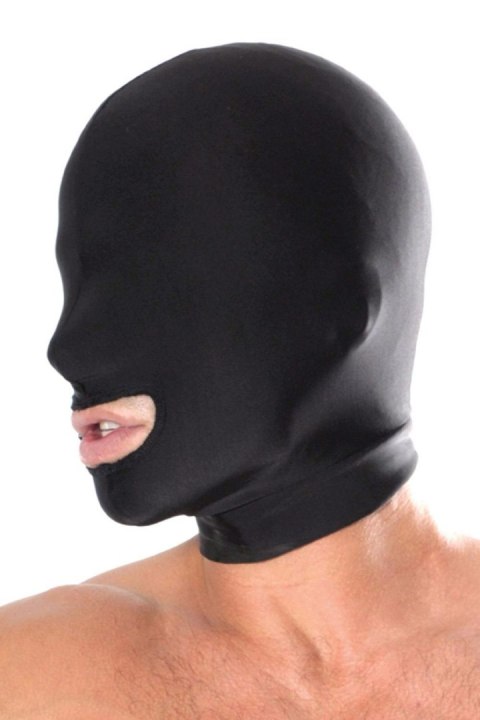 Kaptur z otworem na usta Fetish Fantasy Series spandex czarny Pipedream