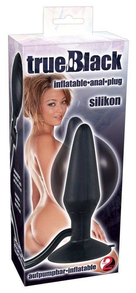 Korek analny pompowany You2Toys silikonowy czarny 15 cm You2Toys