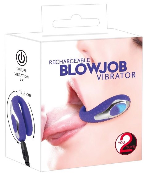 Wibrator doustny You2Toys Blow Job Vibe fioletowy 12,5 cm You2Toys