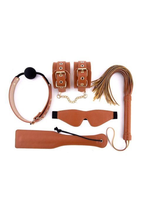 Zestaw BDSM Blaze Elite Dream Toys cognac ze skóry wegańskiej Dream Toys