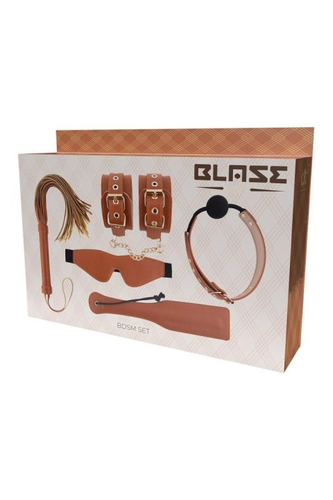 Zestaw BDSM Blaze Elite Dream Toys cognac ze skóry wegańskiej Dream Toys