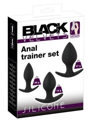 Zestaw korków analnych Black Velvets silikon 3 sztuki Black Velvets