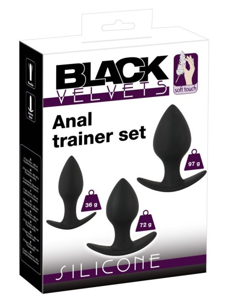 Zestaw korków analnych Black Velvets silikon 3 sztuki Black Velvets