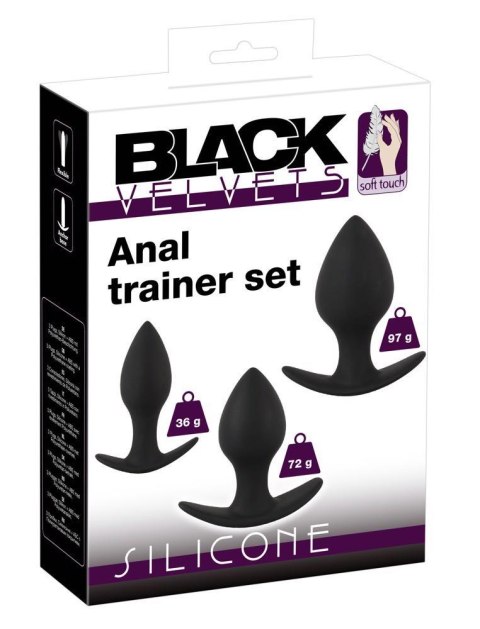 Zestaw korków analnych Black Velvets silikon 3 sztuki Black Velvets
