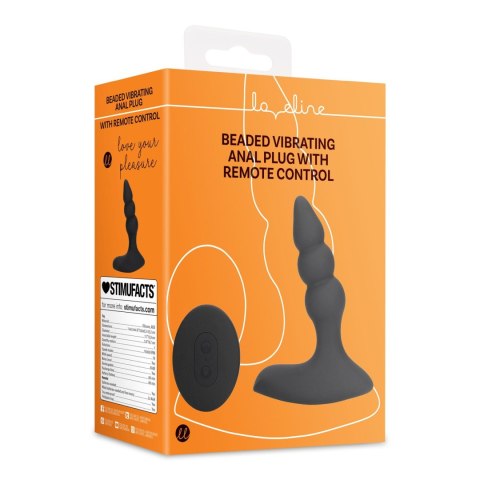 Beaded Vibrating Anal Plug with Remote Control SHOTS