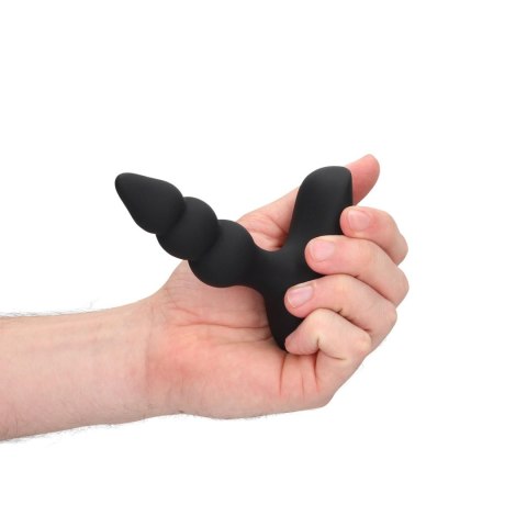 Beaded Vibrating Anal Plug with Remote Control SHOTS