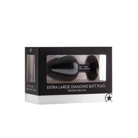 Diamond Butt Plug - Extra Large black SHOTS