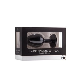 Diamond Butt Plug - Large black SHOTS