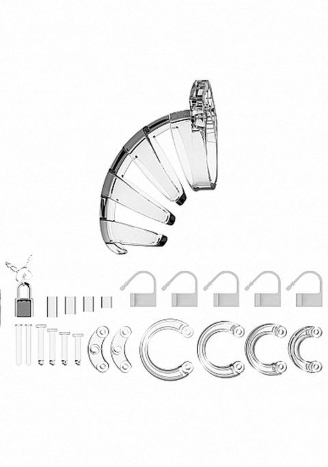 Model 02 - Chastity - 3.5"" - Cock Cage - Transparent SHOTS