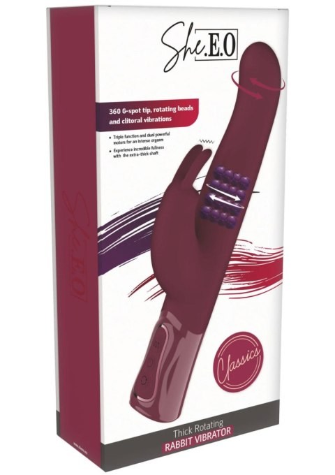Rotating & Vibrating Thick Rabbit Vibrator SCALA