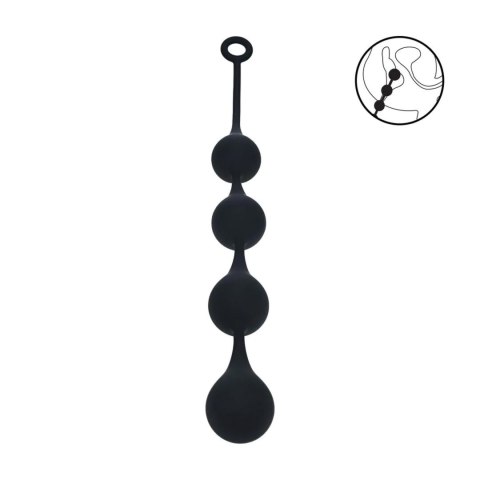 Silicone Waterdrop Anal Balls - XL - 50mm - Black SHOTS