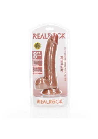 Curved Realistic Dildo Balls Suction Cup - 8""""/ 20,5 cm SHOTS