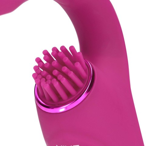 Gen - Rechargeable Triple Action G-Spot Vibrator with Pulse Wave and Vibrating Bristles - Pink SHOTS