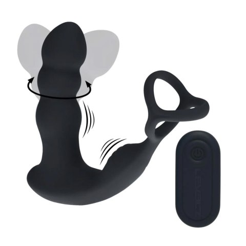 Masażer prostaty z rotującą głowicą Levelz silikonowy czarny 16,8 cm Levelz