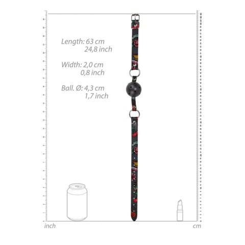 Oddychający knebel z kulką Ouch! 63 cm Ouch!