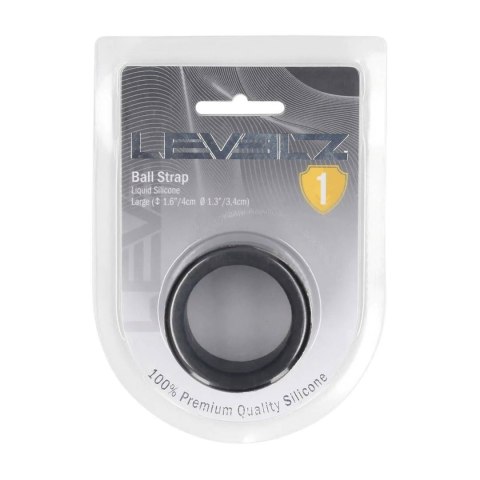 Rozciągacz jąder Levelz silikonowy L 34mm czarny Levelz