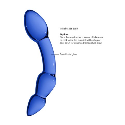 Szklane dildo Chrystalino Superior niebieskie 18 cm Chrystalino