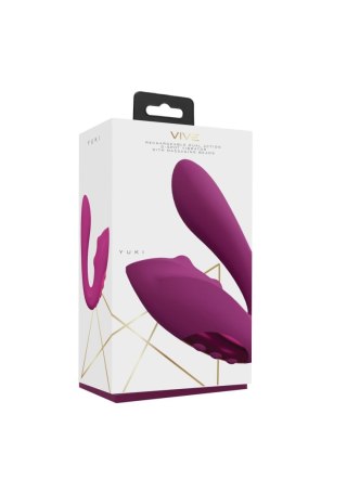 VIVE - Yuki - Rechargeable Dual Motor - G-Spot Vibrator with Massaging Beads - Pink SHOTS