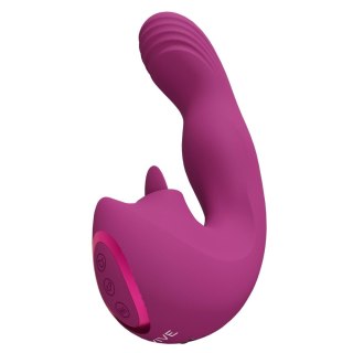 VIVE - Yumi - Rechargeable Triple Motor - G-Spot Finger Motion Vibrator and Flickering Tongue Stimulator SHOTS