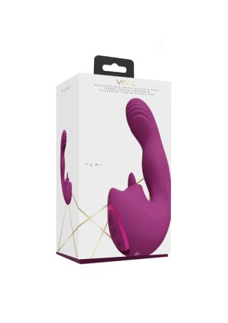 VIVE - Yumi - Rechargeable Triple Motor - G-Spot Finger Motion Vibrator and Flickering Tongue Stimulator SHOTS