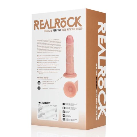 Vibrating Regular Curved Cock - 6 / 15,5 cm - Flesh RealRock